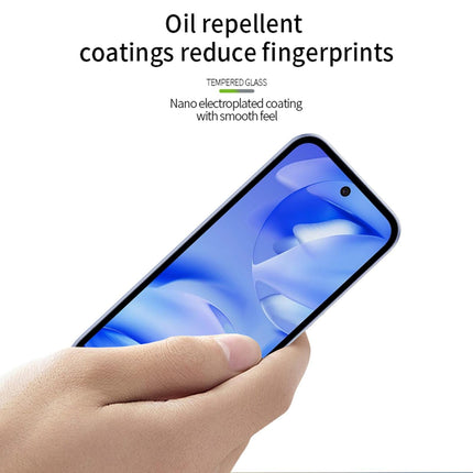 For Google Pixel 9a PINWUYO Protector de Pantalla Vidrio Templado 9H 2.5D Negro