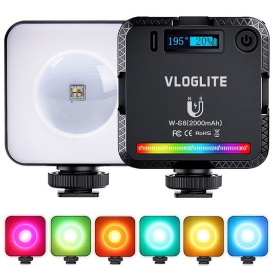 VLOGLITE W-S6 Mini Lámpara Magnética Para Cámara RGB