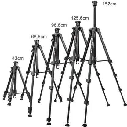 YUNTENG VCT-6680 Trípode De Cámara Telescópico 152 Cm Versátil