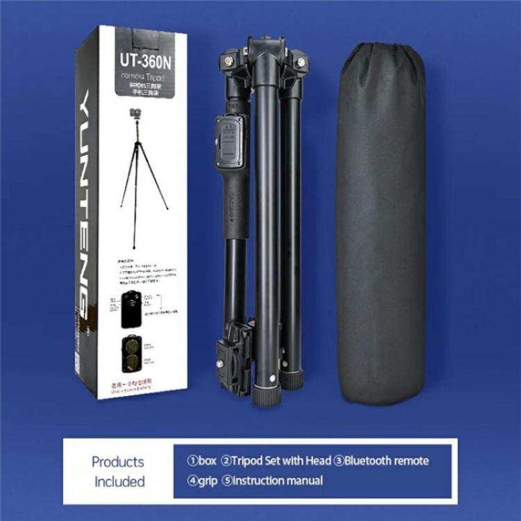 YUNTENG UT-360N Trípode para Cámara y Smartphone Altura 36-168 cm