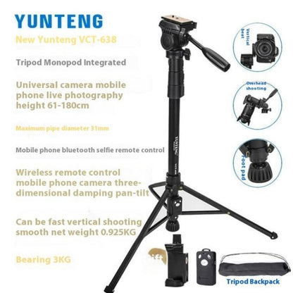 Yunteng 638 Trípode Extendible Para Teléfono Y Cámara