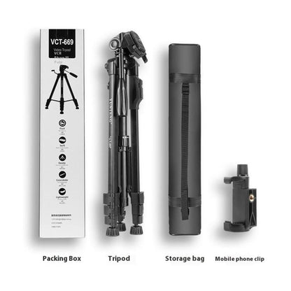YUNTENG VCT-669 Trípode para Smartphone Altura Ajustable