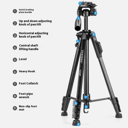 YUNTENG VCT-669 Trípode para Smartphone Altura Ajustable
