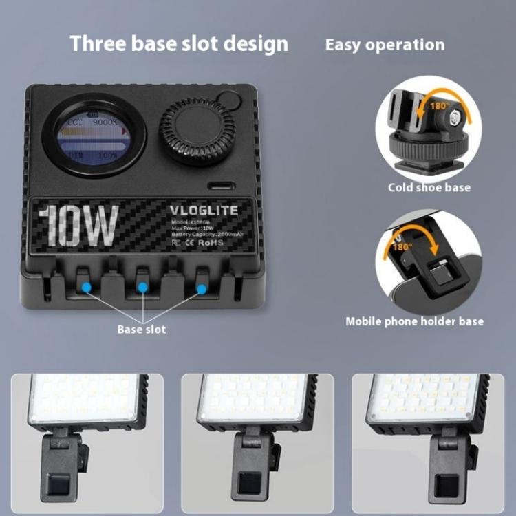 VLOGLITE K10RGB Luz Cámara LED 20 Modos Dinámicos Portátil