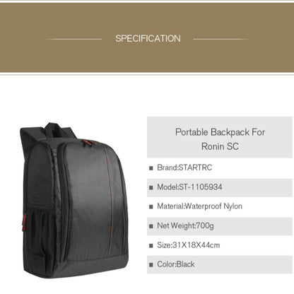 STARTRC Mochila Dron Impermeable Para DJI Ronin SC Mavic 2