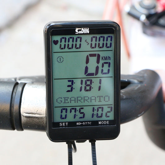SUNDING SD-577C ordenador de ciclismo retroiluminación LCD impermeable cronómetro inalámbrico MTB bicicleta odómetro cronómetro velocímetro de bicicleta