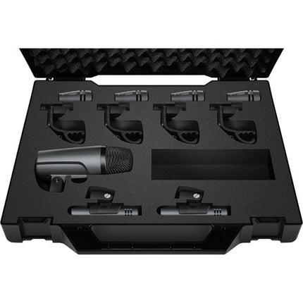 Sennheiser Drum Miking Kit micrófonos para batería 7 cables 3 tripods