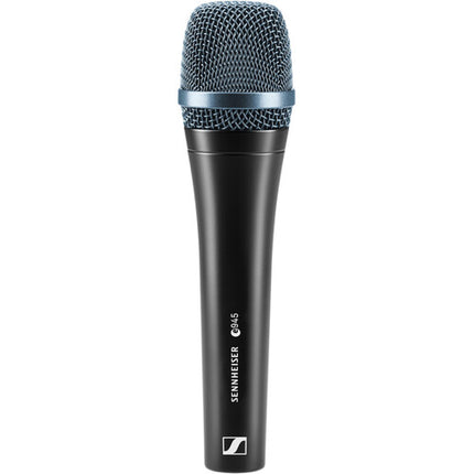 Sennheiser e945 Micrófono Dinámico Supercardioide Kit con Soporte y Cable XLR 25'