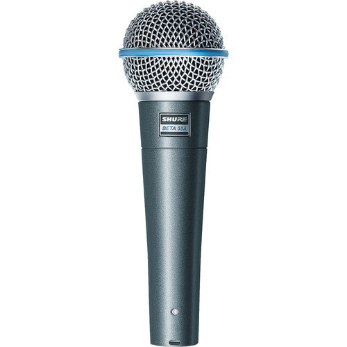 Shure Beta 58A Micrófono Vocal Dinámico con Soporte Trípode y Cable XLR 7.6 m