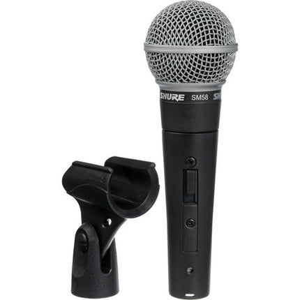 Shure SM58S Micrófono vocal con interruptor antiviento y cable XLR 7.6 m