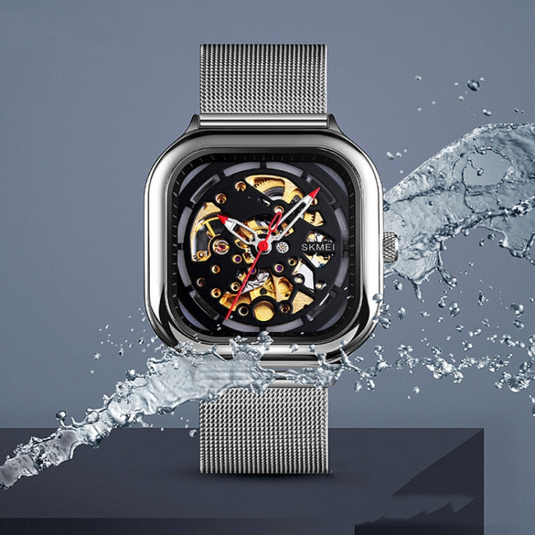 SKMEI 9184 Reloj Mecánico Automático Tourbillon Cuadrado