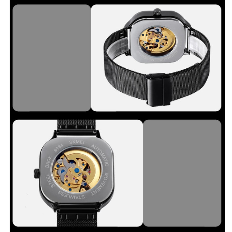 SKMEI 9184 Reloj Mecánico Automático Tourbillon Cuadrado