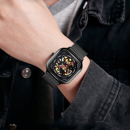 SKMEI 9184 Reloj Mecánico Automático Tourbillon Cuadrado