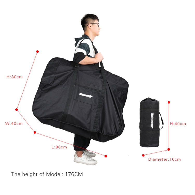 Bolsa de transporte para bicicleta plegable Rhinowalk, bolsa de transporte para bicicleta eléctrica de 26 pulgadas