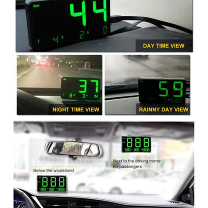 Kingneed C80 HUD Pantalla Frontal Coche GPS Alarma Velocidad