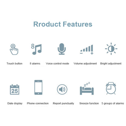 ZKLiLi Lazy Snooze Applet Despertador Digital Con Bluetooth