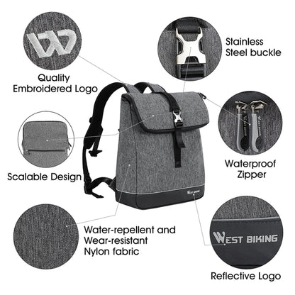 WEST BIKING YP0707259 Bolsa Estante Bicicleta Capacidad 25L