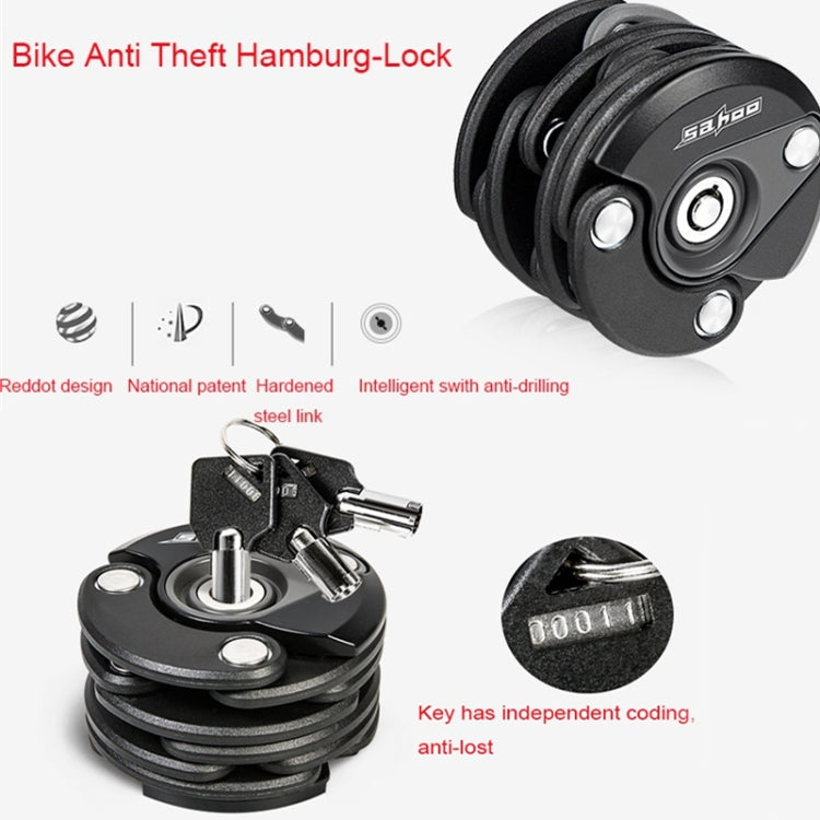 SAHOO Hamburguesa Candado Para Bicicleta Plegable Resistente Duradero