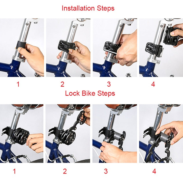 SAHOO Hamburguesa Candado Para Bicicleta Plegable Resistente Duradero