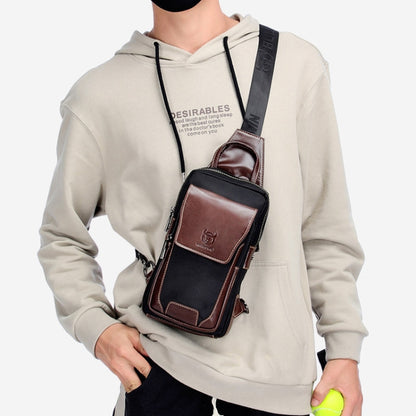 Buff CAPTAIN 9999 Bolso De Pecho De Cuero De Vaca Primera Capa Hombre