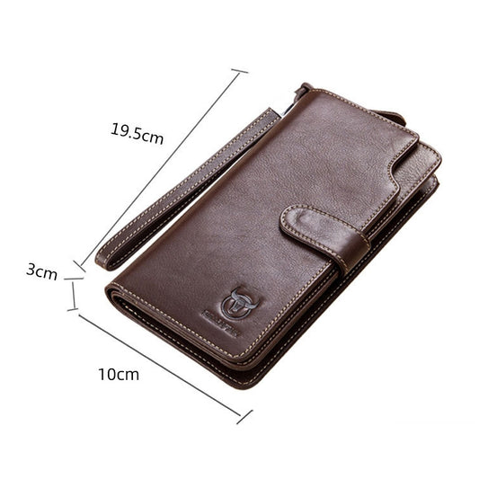 Bull Captain 028 Cartera Hombre Piel Vaca Hebilla Larga