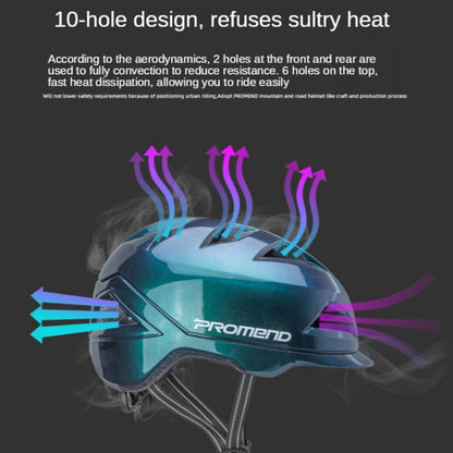 Promend 12H19 Casco Motocicleta Medio Con Luz Trasera USB