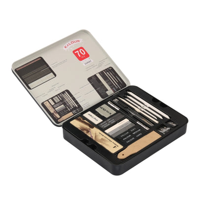 Kalour 70 en 1 Sketch Pencil Iron Box Set Estuche de Arte