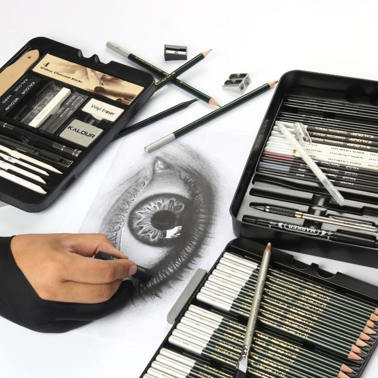 Kalour 70 en 1 Sketch Pencil Iron Box Set Estuche de Arte