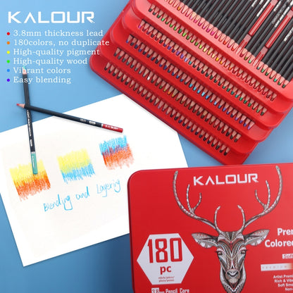 Kalour 180 Colores Lápices de Colores para Arte Profesional