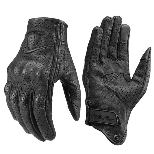 Ghost Racing GR-ST06 Guantes Moto Cuero Transpirables Pantalla Táctil