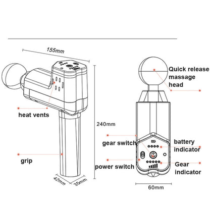Booster T Pistola de Masaje Amplitud12mm Relajación UE