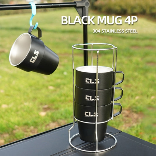 CLS 4 En 1 Taza Camping Acero 304 Doble Aislamiento