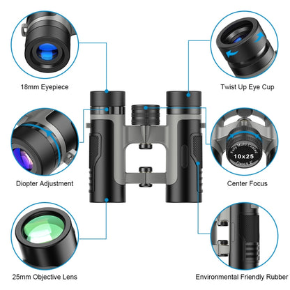 APEXEL Binoculares 10x25 BAK4 Prism para Observación de Aves y Senderismo
