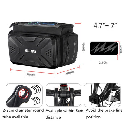 WILD MAN GS6 4L Bolsa Bicicleta Impermeable Pantalla Táctil