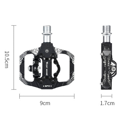 West Biking YP0802086 Pedales Aluminio Montaña Bloqueo Doble