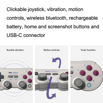 8Bitdo SN30ProG Mando Inalámbrico Bluetooth para Switch Gamepad