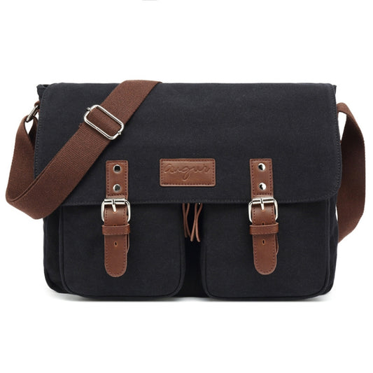 AUGUR Bolso Bandolera Lona Hombre Con Correa Ajustable
