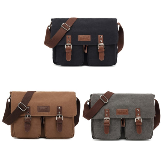 AUGUR Bolso Bandolera Lona Hombre Con Correa Ajustable