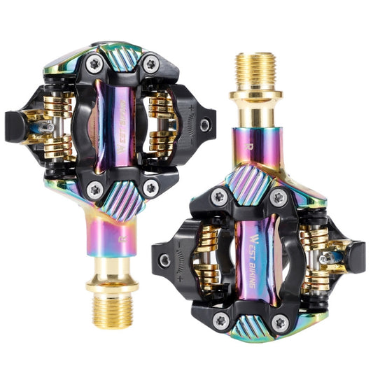 West Biking Pedales Autoblocantes MTB Aluminio Ligero Uso Dual Bloqueo