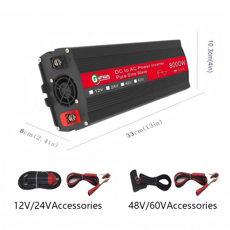 Gurxun 8000W Inversor Onda Sinusoidal 1300W Para Coche Y Hogar 50Hz