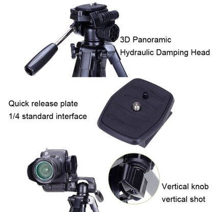 YUNTENG VCT-668RM Trípode de Cámara SLR Portátil 152 cm