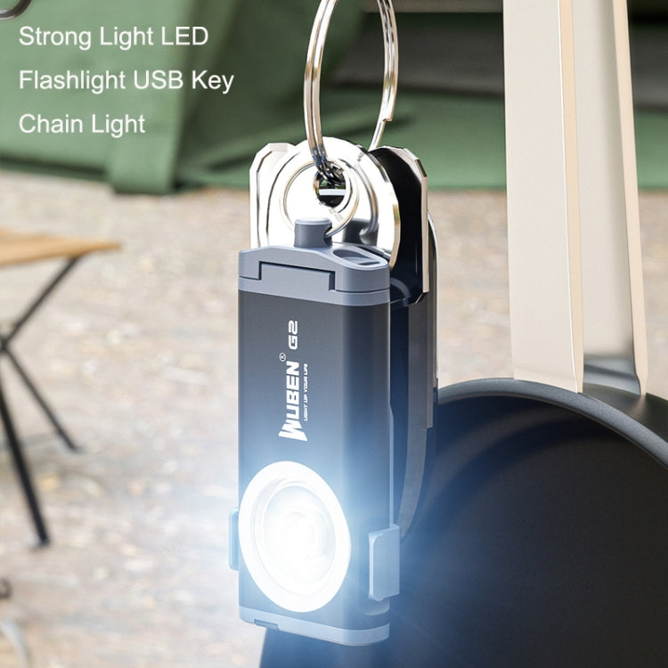WUBEN G2 Linterna LED USB Exterior Llavero Luz Brillante