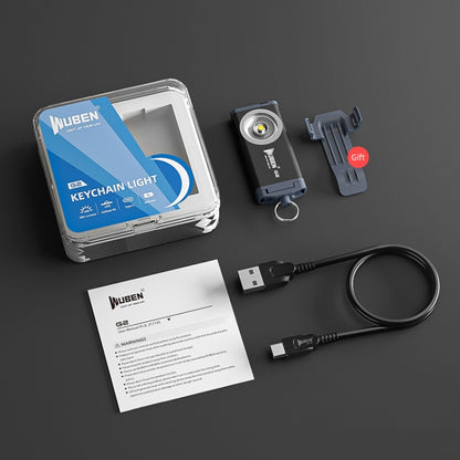 WUBEN G2 Linterna LED USB Exterior Llavero Luz Brillante