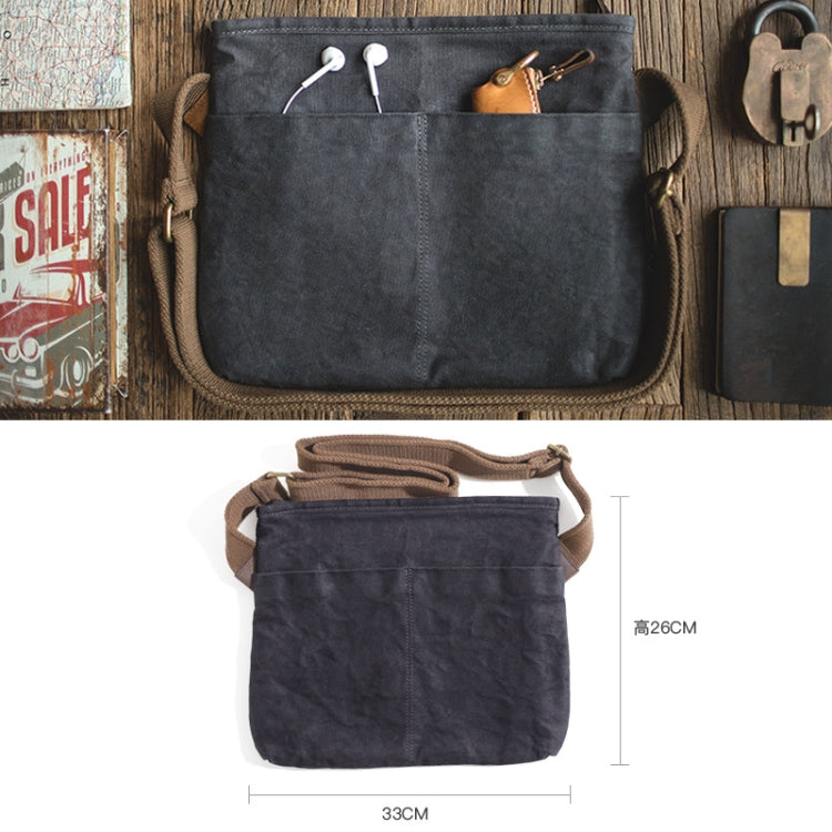 Maden S1901202 Bolso Hombro Lona Encerada Correa Ajustable