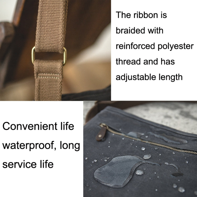 Maden S1901202 Bolso Hombro Lona Encerada Correa Ajustable