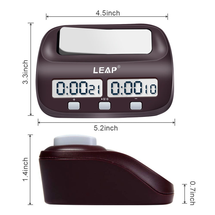 LEAP PQ9907S Reloj De Ajedrez Internacional Go Con 4 Reglas