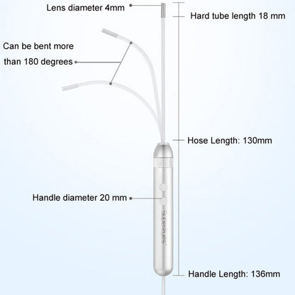 Supereyes Y001 Endoscopio Oral Nasal 4mm Iluminación LED para Consulta