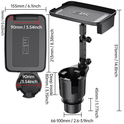 SHUNWEI 2Uds Portavasos Multifuncion Para Coche Rotacion360