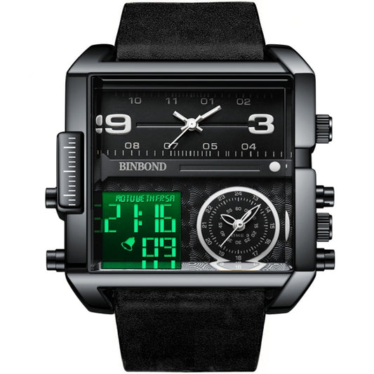 BINBOND B3332 Reloj Deportivo Cuadrado Cuarzo 30 Metros