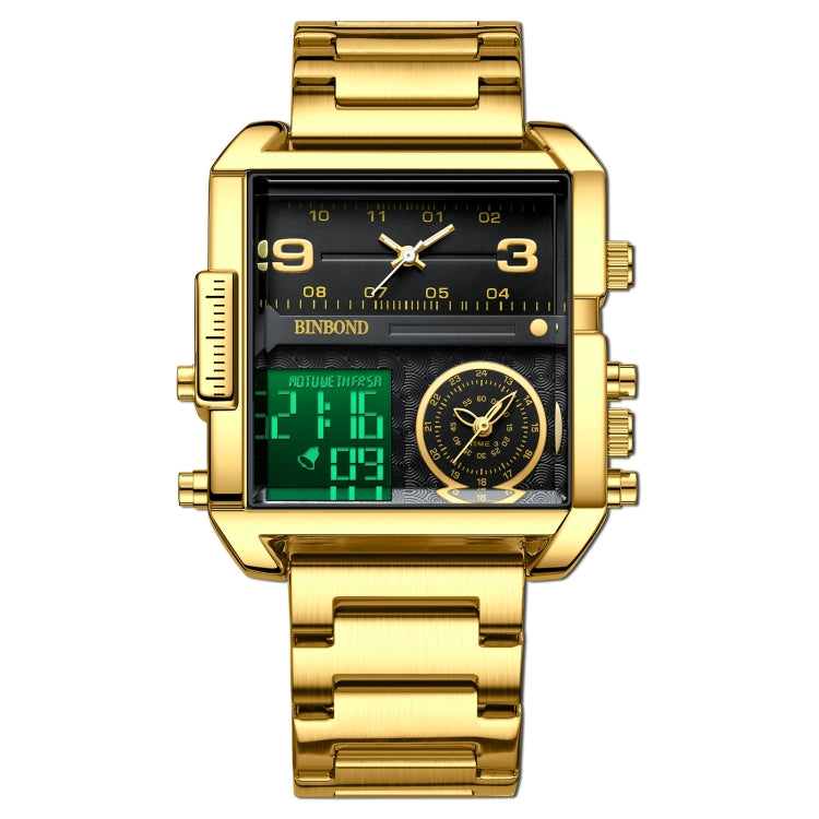 BINBOND B3332 Reloj Deportivo Cuadrado Cuarzo 30 Metros